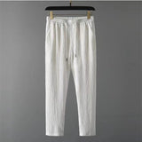Men's Crinkled Co-Ord Set White